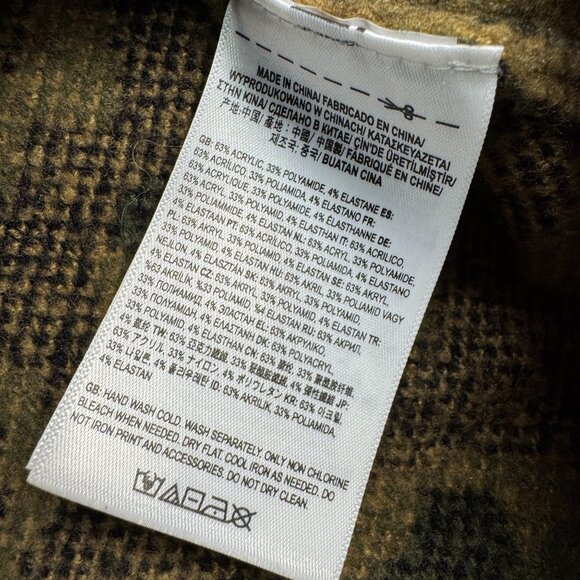 Vans Mix Match Relax Cardigan Leopard Floral Crop Sweater Oversized Preppy Green - Picture 8 of 10